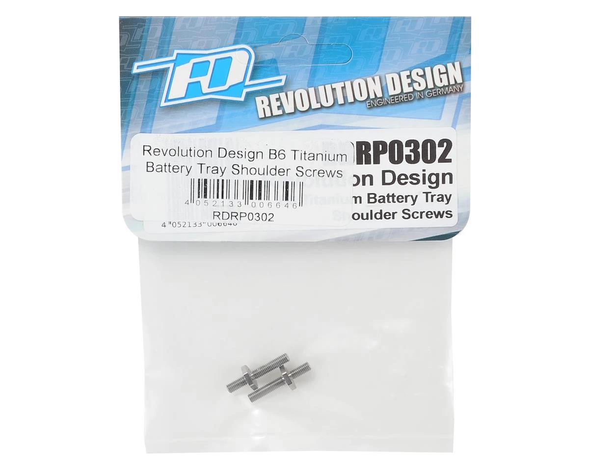 Revolution Design B6 Titanium Battery Tray Shoulder Screws 2 Revolution Design B6 Titanium Battery Tray Shoulder Screws - Image 2