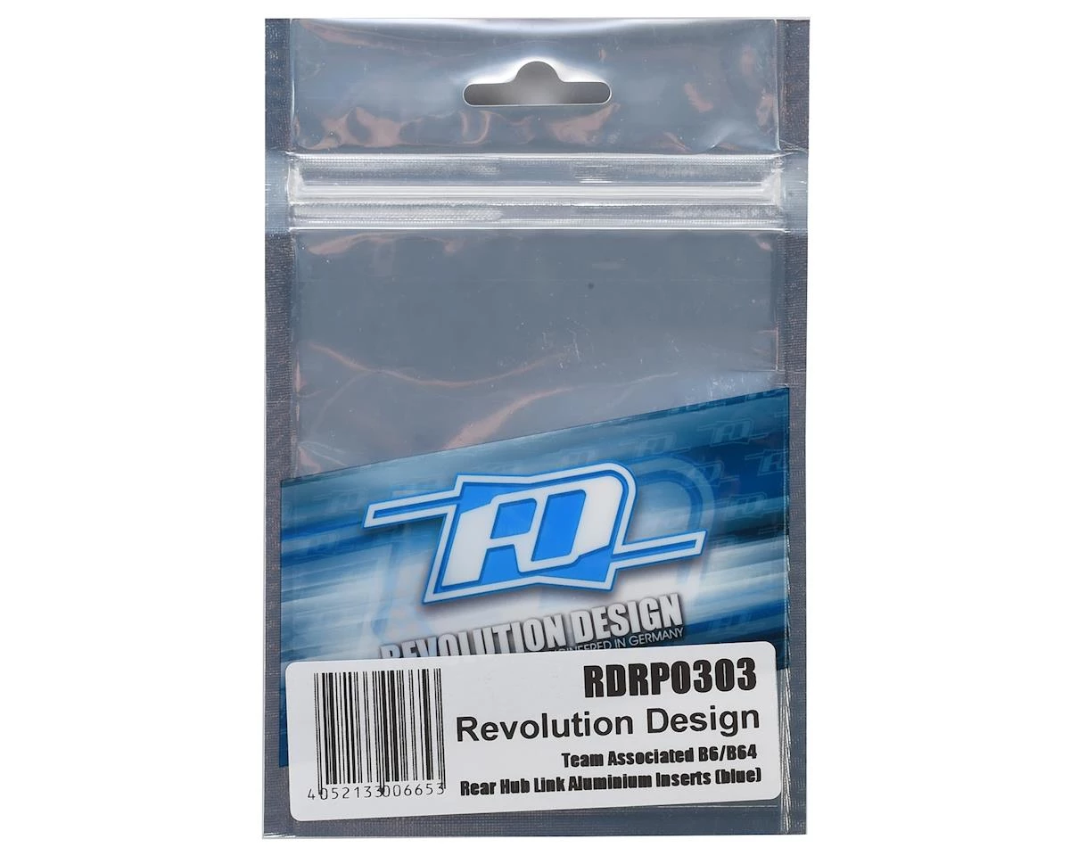Revolution Design B6/B74 Rear Hub Link Aluminum Inserts (Blue) (2) 2 Revolution Design B6/B74 Rear Hub Link Aluminum Inserts (Blue) (2) - Image 2