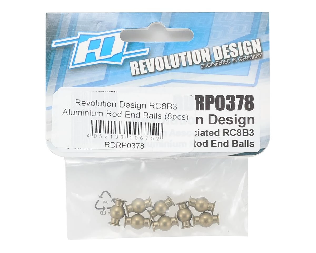 Revolution Design RC8B3 Aluminium Rod End Balls (8) 2 Revolution Design RC8B3 Aluminium Rod End Balls (8) - Image 2