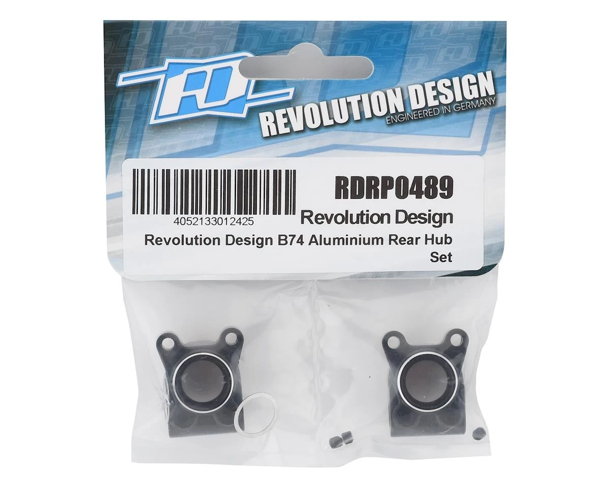 Revolution Design RC10B74 Aluminum Rear Hub Set (Black) 2 Revolution Design RC10B74 Aluminum Rear Hub Set (Black) - Image 2
