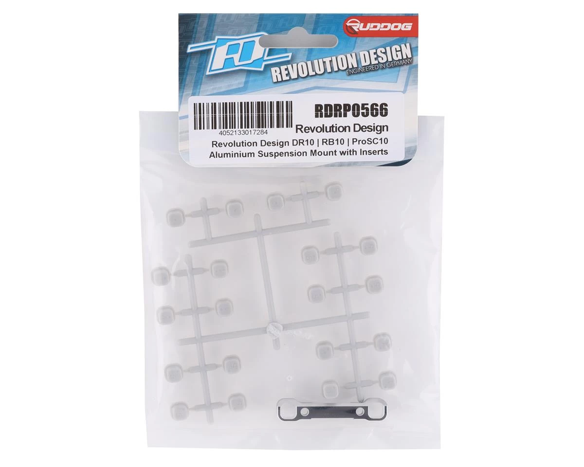 Revolution Design DR10/ProSC10 Aluminum Suspension Mount w/Inserts (Black) 2 Revolution Design DR10/ProSC10 Aluminum Suspension Mount w/Inserts (Black) - Image 2